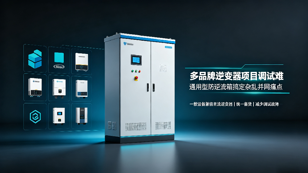 多品牌逆变器项目调试难？通用型防逆流箱搞定杂乱并网痛点