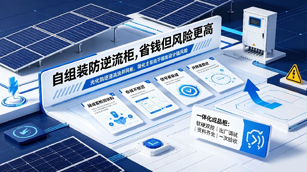光伏防逆流柜自己组装，并网验收的坑一定要避开